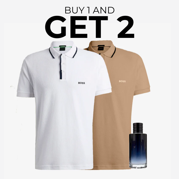 Boss Casual Polo Shirt + Perfume (Buy 1 Get 2)